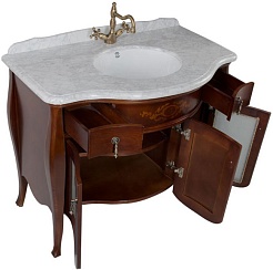 Demax Тумба с раковиной "Версаль 110" cerezo витраж – фотография-7