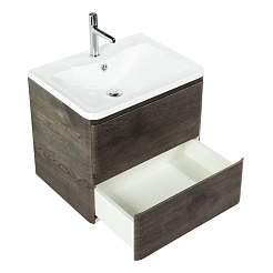 BelBagno Мебель для ванной Albano 70 подвесная Rovere Nature Grigio – фотография-6