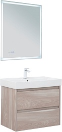 Aquanet Мебель для ванной Nova Lite 75 подвесная орех светлый – фотография-1
