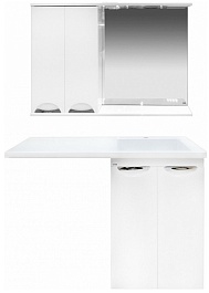 Misty Тумба с раковиной Куба 60 2 двери R – фотография-5
