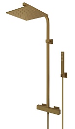 Paini Система душевая Dax-R 84PJ689TH с термостатом, брашированное золото PVD (PJ) – фотография-1