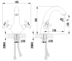 Lemark Смеситель Vintage LM2806B для раковины – фотография-2