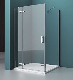 BelBagno Душевой уголок Kraft 90/80 KRAFT-AH-12-90/80-C-Cr-L стекло прозрачное – фотография-1