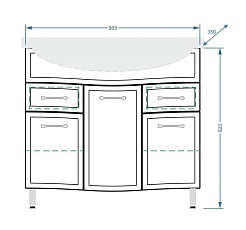 Stella Polare Тумба с раковиной Концепт 90 – фотография-3