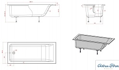 Astra-Form Ванна Нейт 180х80, литой мрамор – фотография-5