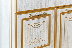 Sanflor Мебель для ванной Адель 82 R белая, патина золото – фотография-7