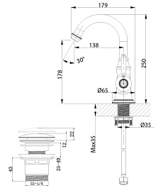 Lemark Смеситель Spark LM6707RG для раковины, розовое золото – фотография-2