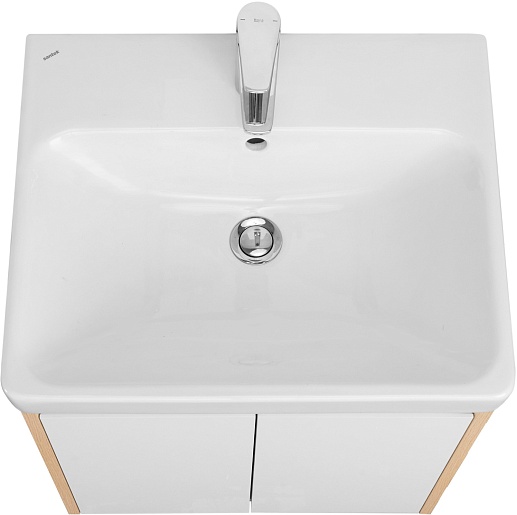 Акватон Мебель для ванной Сканди Doors 55 белая/дуб верона – фотография-10