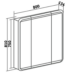 Runo Зеркало-шкаф для ванной Эрика 80 – фотография-5