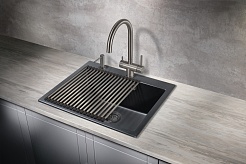 Milacio Ролл-мат для кухонной мойки Ultra MCU.4536.GM вороненая сталь – фотография-3