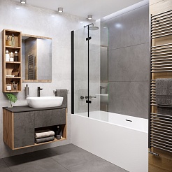 Grossman Шторка для ванны GR-106100BLACK – фотография-2