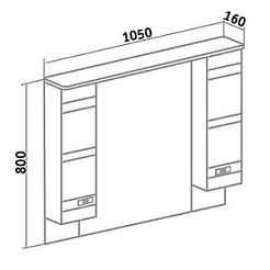 Runo Зеркало-шкаф для ванной Турин 105 – фотография-5