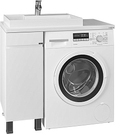 СанТа Мебель для ванной под стиральную машину Марс 90 L белая – фотография-5