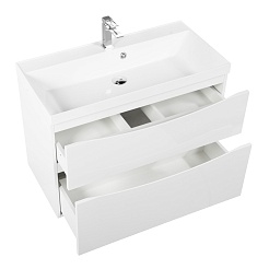 BelBagno Тумба с раковиной Marino-H60 90 подвесная Bianco Lucido – фотография-5