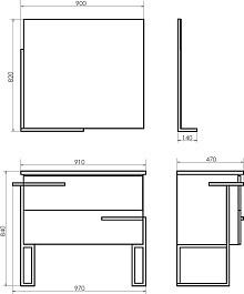 Comforty Мебель для ванной Дюссельдорф 90 дуб дымчатый – фотография-12