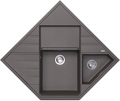 Florentina Мойка кухонная Бомбей угловая серый шелк – фотография-1