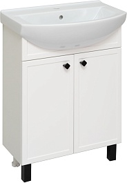 Runo Тумба с раковиной Римини 65 белая матовая – фотография-1