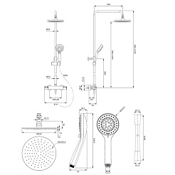 Omnires Душевая система Y1244LUXLCR – фотография-2