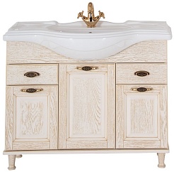 Aquanet Тумба с раковиной Тесса 105 жасмин/золото – фотография-4