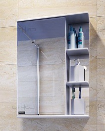 СанТа Зеркальный шкаф Ника 50 фацет L – фотография-1