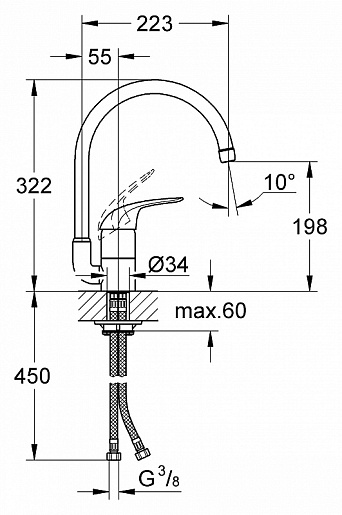 Grohe Смеситель "Euroeco 32752000" – картинка-3