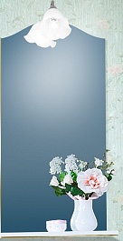 Бриклаер Зеркало Лючия 45 белый глянец/золото – фотография-1