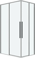 Grossman  Душевой уголок Galaxy 90x70x195 профиль хром стекло прозрачное