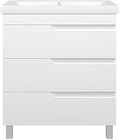 Misty Тумба с раковиной Софт 75 белая