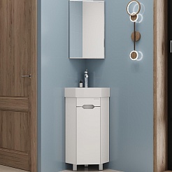 Onika Мебель для ванной Айленд 35 угловая белая – фотография-1