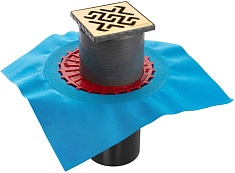 BERGES Wasserhaus Душевой трап Zentrum Antik 100 092464 золото глянец