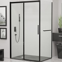 RGW Душевой уголок Leipzig LE-41-1B (LE-12B + Z-060-2B) 120x90 профиль черный стекло прозрачное