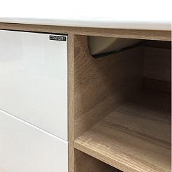 Comforty Мебель для ванной Гамбург 90 подвесная белая/дуб сонома – фотография-12