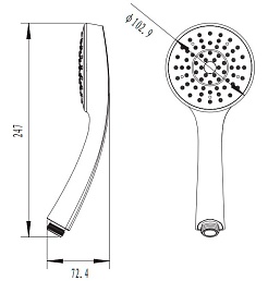 Damixa Душевая лейка Contour 760200400 – фотография-2