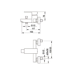 Raiber Смеситель для ванны Grats R1801 – фотография-3