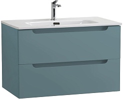 BelBagno Мебель для ванной Etna 80 подвесная голубая матовая – фотография-5