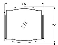Opadiris Зеркало для ванной Лаура 100 белое – фотография-2