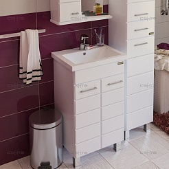 СанТа Тумба для умывальника Омега 50 напольная – фотография-1