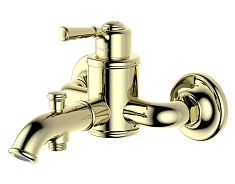 Aquatek Смеситель для ванны с душем Классик AQ1540PG полированное золото