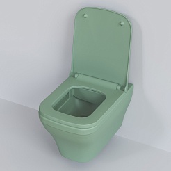 Ambassador Сиденье для унитаза Benefit тонкое мятное матовое – фотография-7