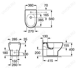 Roca Биде напольное Meridian 357244000 – фотография-2