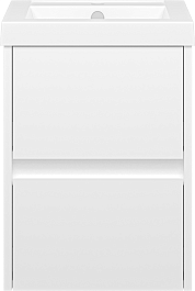 Misty Тумба под раковину Алиса 40 подвесная белая – фотография-1