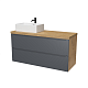 Зов Тумба под раковину Дион 120 подвесная под столешницу матовый графит/дуб – картинка-13
