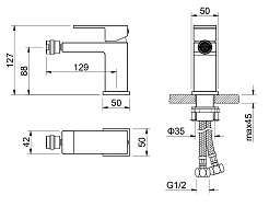 Aquatek Смеситель для биде Либра AQ1618MB матовый черный – фотография-6