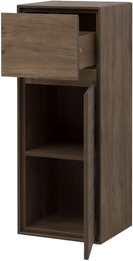 Aquanet Шкаф пенал Милан 35 малый подвесной дуб рустикальный – фотография-6