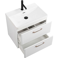 BelBagno Тумба с раковиной Due 50 подвесная Bianco Lucido – фотография-4