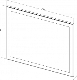Aquanet Зеркало Алассио 11085 LED – фотография-3