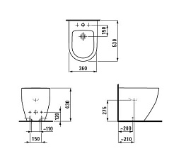 Laufen Биде напольное Pro 8.3295.2.000.302.1 – фотография-4