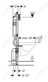 Geberit Система инсталляции Duofix UP320 111.300.00.5 для подвесных унитазов – фотография-3