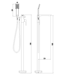 Lemark Смеситель напольный Unit LM4544C для ванны – фотография-2