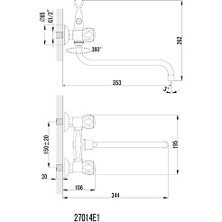 Iddis Смеситель Classic 27014Е1К для ванны – фотография-2
